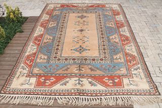 Turkish Rug 82  X115  Vintage Old Anatolian Carpet 210x295cm Area Wool Bohemian