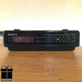 Vintage 1988 Sony Icf - C200w Dream Machine Am/fm Alarm Clock Rare &