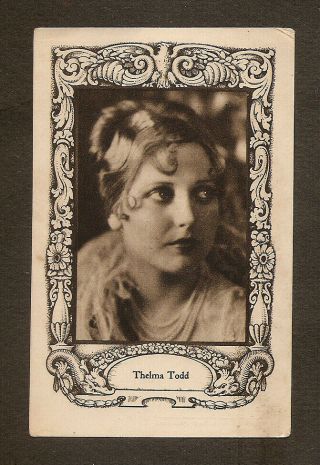 Thelma Todd Card Vintage 1920s Publicity Promotion Universal Photo