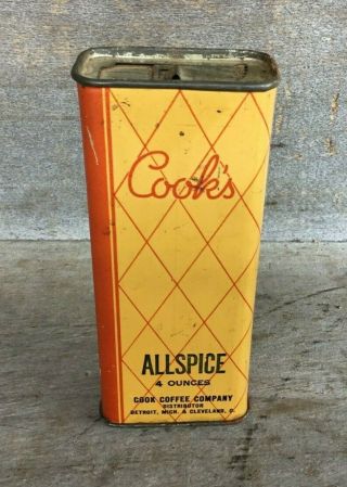 Vintage Advertising Spice Tin Cook 