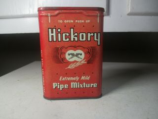 Vintage HICKORY POCKET Tobacco Tin Advertising GREAT GRAPHICS 2