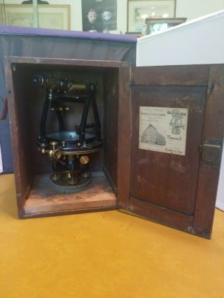 Antique Surveyors Transit Compass,  Keuffel& Esser Co.  Pre 1900,  Orig.