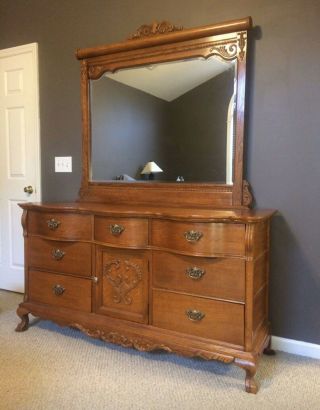 Lexington Victorian Sampler 64 " Triple Dresser With Mirror