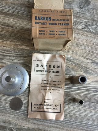 Vintage Barron Rotary Wood Planer