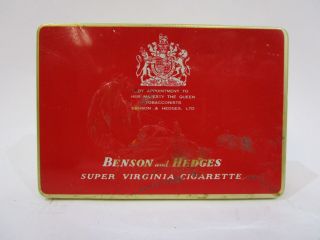 Antique 1920s Benson & Hedges Virginia Cigarette Tin,  Cigarettes