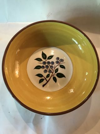 Vintage Stangl Pottery Yellow Blueberry 9 - 7/8” Serving Bowl