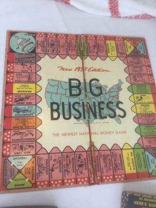 Vintage Big Business Board Game 1936 - 1937 Editions TRANSOGRAM 2