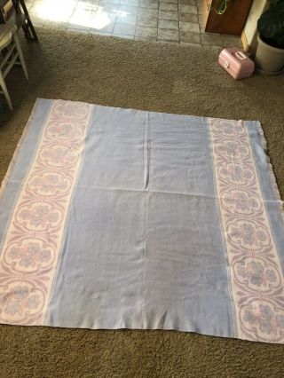 Vintage Camp Blanket BEACON Style Reversible 66” X 72” Baby Blue Pink Lavender 3