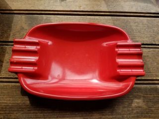 Vintage Willert Home Products Melamine Plastic Ashtray Red Mid Century