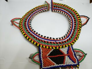 Vintage Handmade African Tribal Bib Bead Necklace