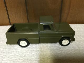 Vintage 1960s Structo Kom - Pak Pickup Truck Olive Army Green Toy Truck Metal