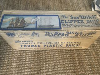 Vintage Model Of The Sea Witch Clipper Ship Louis Marx (parts As Missing Hull)