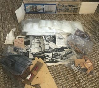 Vintage Model Of The Sea Witch Clipper Ship Louis Marx (Parts As Missing Hull) 2