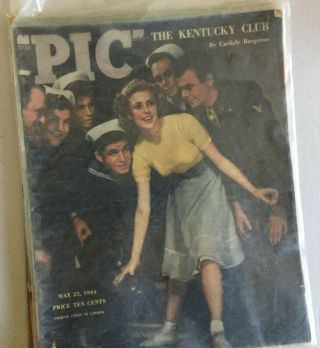 3 Vintage Magazines w/Woman Bowling On Cover: Look (‘38),  Pic (‘44) & See (‘44) 3