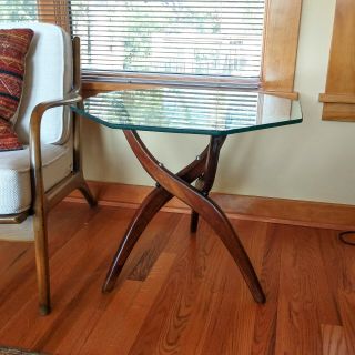Mid - Century Modern Forest Wilson Sculptural Walnut Side End Table Pearsall Kagan 3