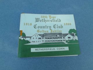 Vintage 1966 Weathersfield Ct.  Country Club Golf Course Score Card W/pencil