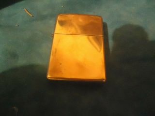 Vintage 1995 Zippo Solid Brass Lighter With Pipe Insert Polished