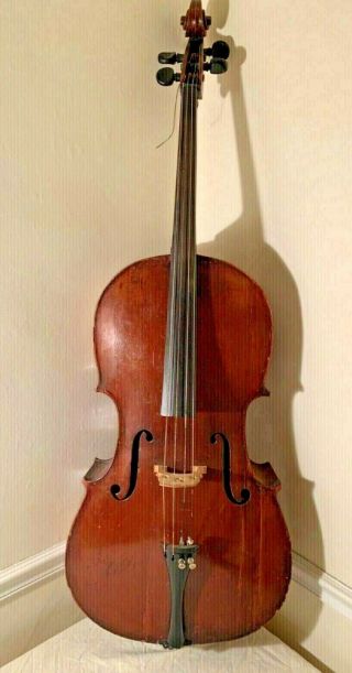 Old Antique Vintage Cello In - Sound