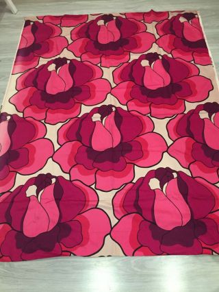 Vintage Fabric Tampella Made In Finland Curtain