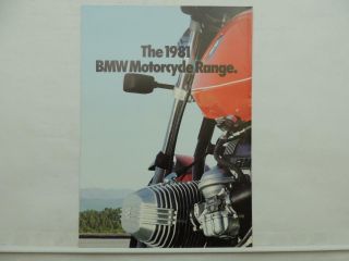 Vintage 1981 Bmw Motorcycle Range Dealer Brochure R65 R80 G/s R100 R100cs L6571
