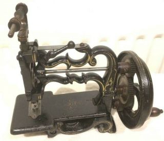Antique James Galloway Weir Chainstitch Handcrank Sewing Machine 2