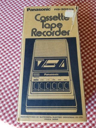 Vintage Panasonic Tape Recorder Audio Cassette Player Model Rq - 309as W/ Box