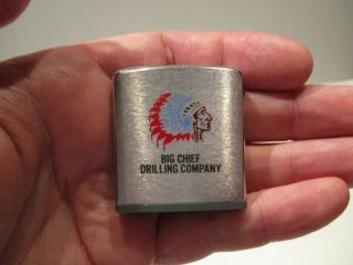 Vintage Zippo Tape Measure Rule - Big Chief Drilling Company - 1970’s W/ Box