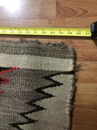 RARE Antique Authentic Navajo Germantown Blanket Rug Weaving 46 