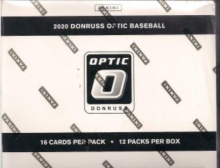 2020 Donruss Optic Baseball Factory Fat Pack Box - 12 Packs Per Box
