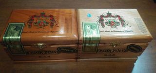 Arturo Fuente Flor Fina 8 - 5 - 8 Wood Cigar Boxes 25 Cigars Each,  Empty