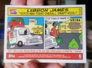 2003 - 04 Topps Bazooka Comics Lebron James Rookie Card 15