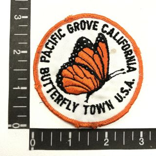 Vtg As - Is - Stain Monarch Butterfly Town Usa Pacific Grove California Patch C066