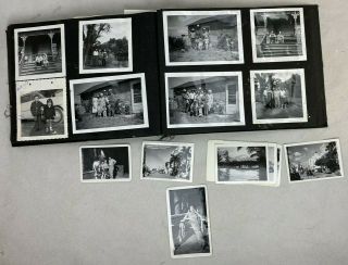 Vintage/antique Scrapbook Of Photographs,  Vintage Black & White Photo Album