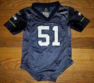Vtg Reebok 12 Fan Seattle Seahawks Youth Outfit Jersey Baby Tatupu 0 - 12