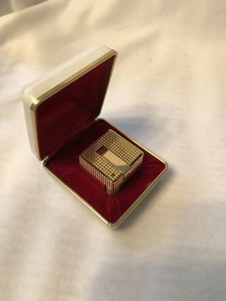 Vintage Ippag Dice Cigarette Lighter Gold Tone In Container