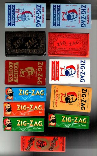 12 Different Zig - Zag - Cigarette Rolling Papers