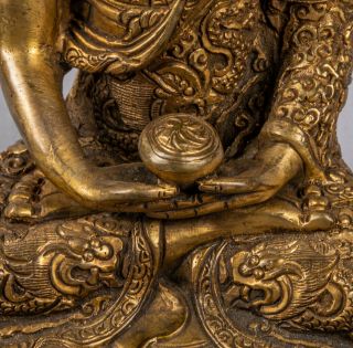 Important 19th Chinese Antique Gilt Bronze Buddha 3