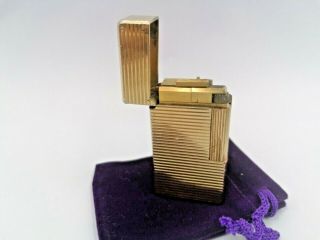 Vintage Flaminaire Gas Lighters Gold Plated Made In France With Pouch