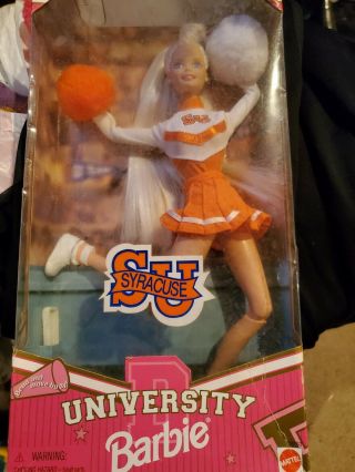 Syracuse University Barbie Collectible Cheerleader1996 Vintage Inbox Rare/r2