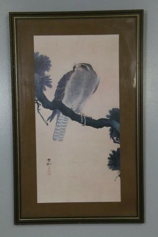 Ohara Koson (shoson) (1877 - 1945) Woodblock (print?) Hawk / Eagle 大原古尊木版画