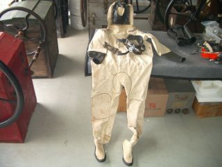 Us Navy Jack Brown Diving Helmet Bunny Suit,  Mask,  Clamp