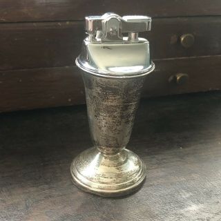 Vintage Crown Sterling Silver Weighted Table Lighter