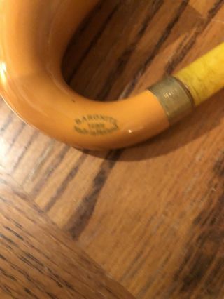 Vintage Tobacco Pipe Sherlock Style Mustard Yellow Made In Holland 2