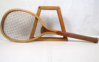Antique Spalding Lakeside Circa 1896 - 1904 Tennis Racquet Strings Rare