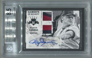 2016 Diamond Kings Roger Clemens Autograph Framed 2x Patch Auto 1/1 Bgs 8.  5