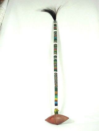 Antique Sioux Indian Beaded Catlinite War Club