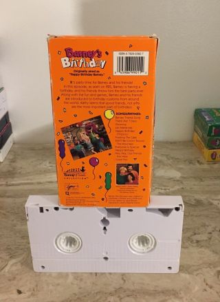 Barney - Barneys Birthday (VHS,  1992) Vintage VHS Sing Along Fun 2