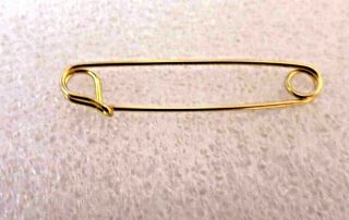 Nwt Solid 14kt Gold Filled Vintage Diaper Safety Pin 2 " Great Baby Gift