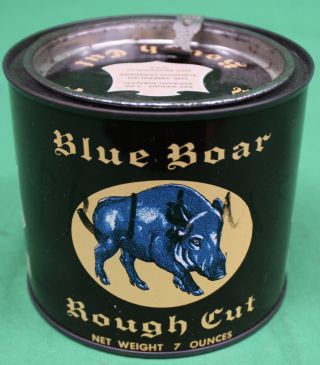 Vintage Blue Boar Rough Cut Tobacco Tin 3