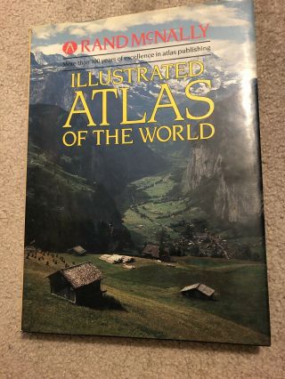 Rand Mcnally Illustrated Atlas Of The World 1985 Vintage Large Coffee Table Book